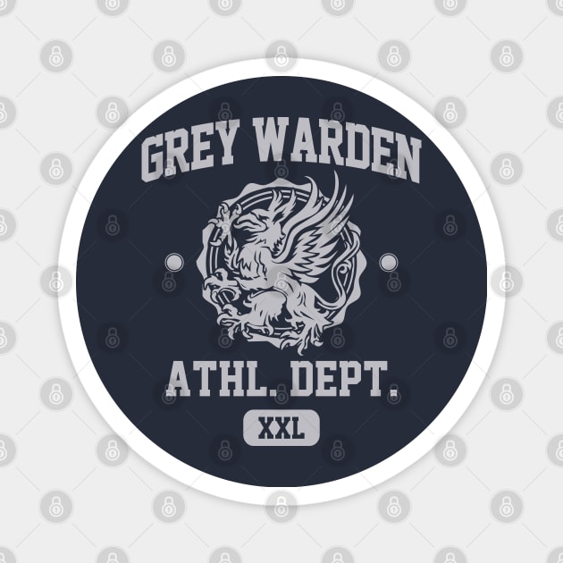 Grey Warden Athletic Department | Dragon Age | Silver Magnet by threadbaregaming